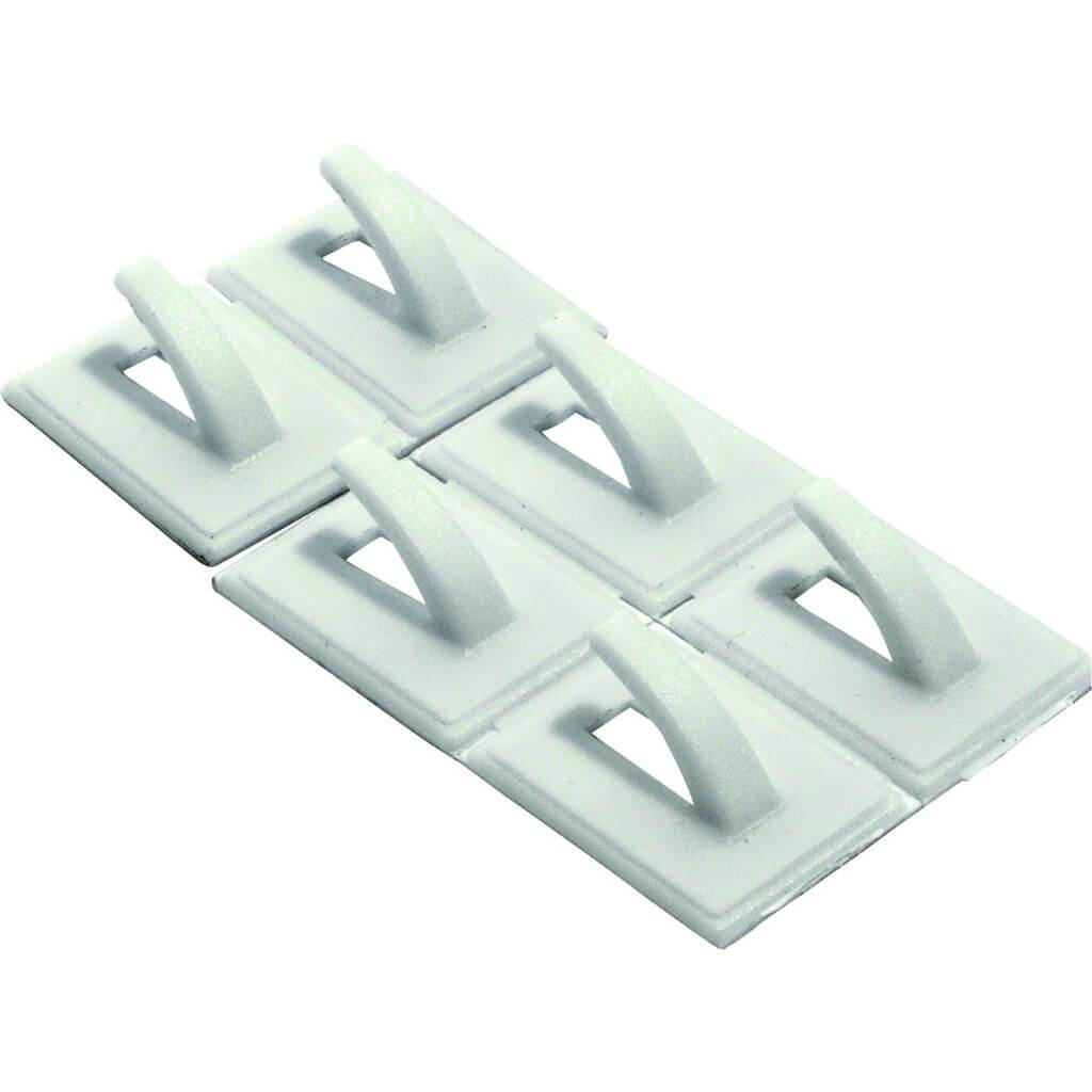 UTILITY HOOK PLASTIC ADH WHITE 