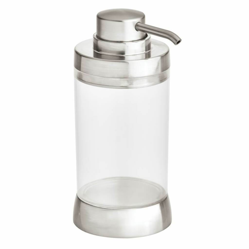 HALEY SOAP PUMP CLEAR/BRUSHED 