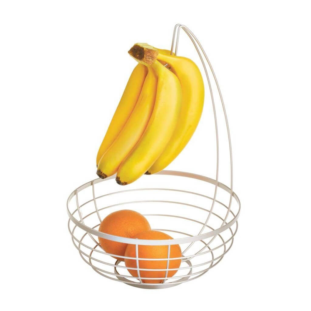 Austin Wire Fruit Bowl with Hanger, Matte Satin 