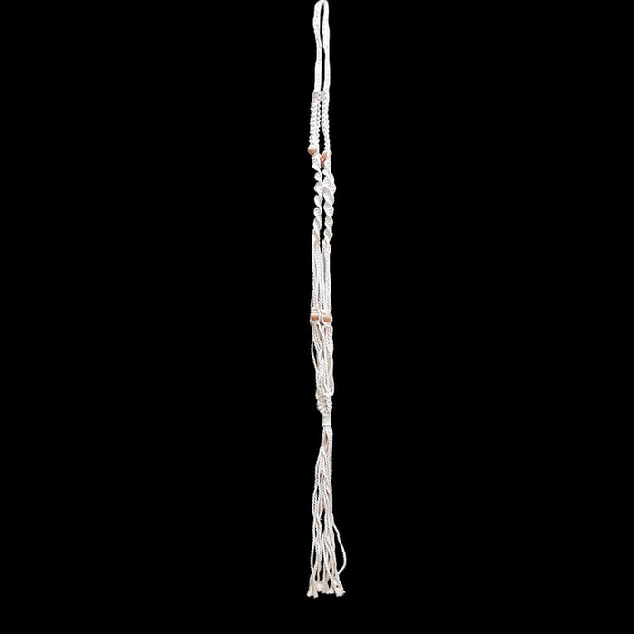 Cotton Plant Hanger Holder Wooden Beand Ivory 38in 