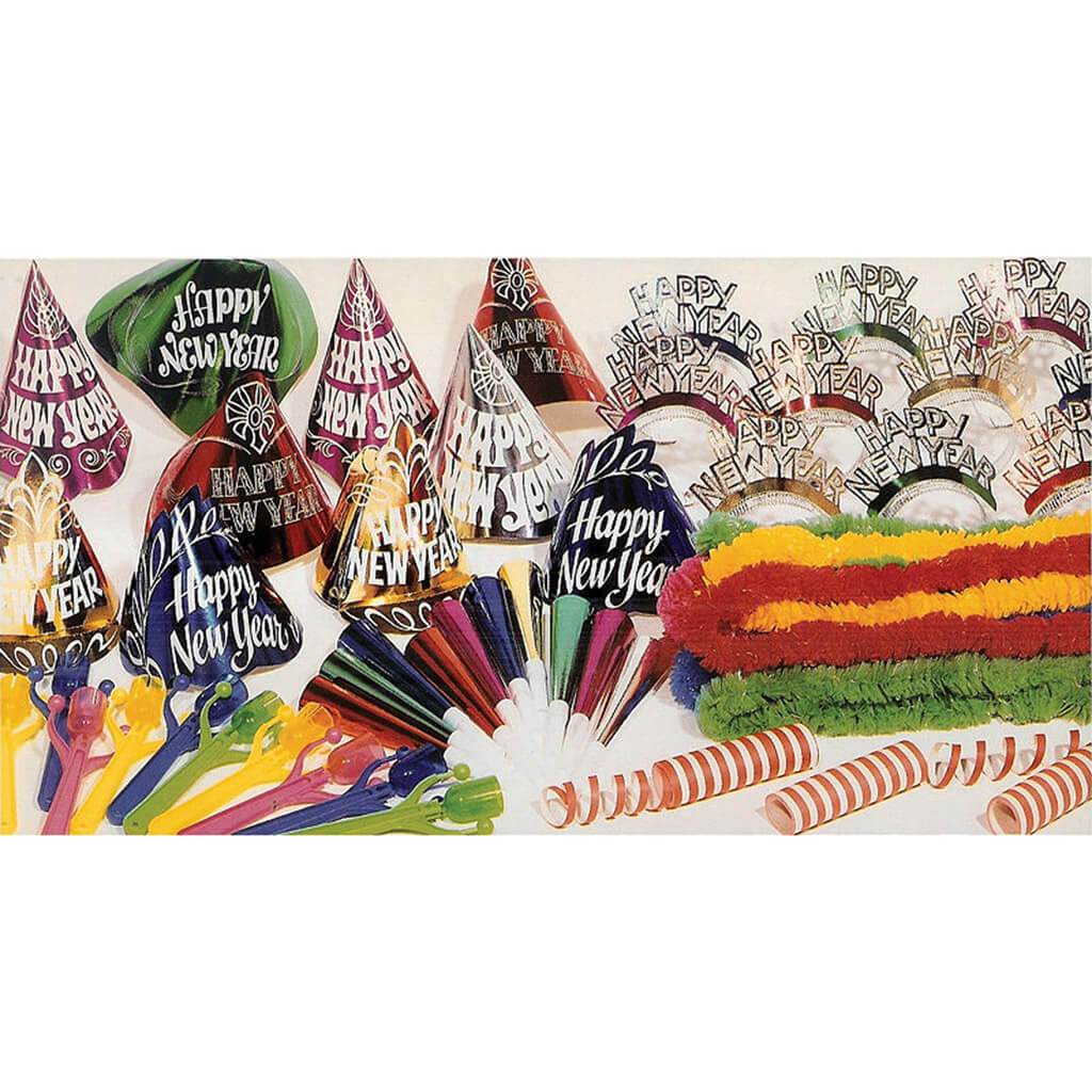 New Years Eve Multicolor Party Kit for 20 