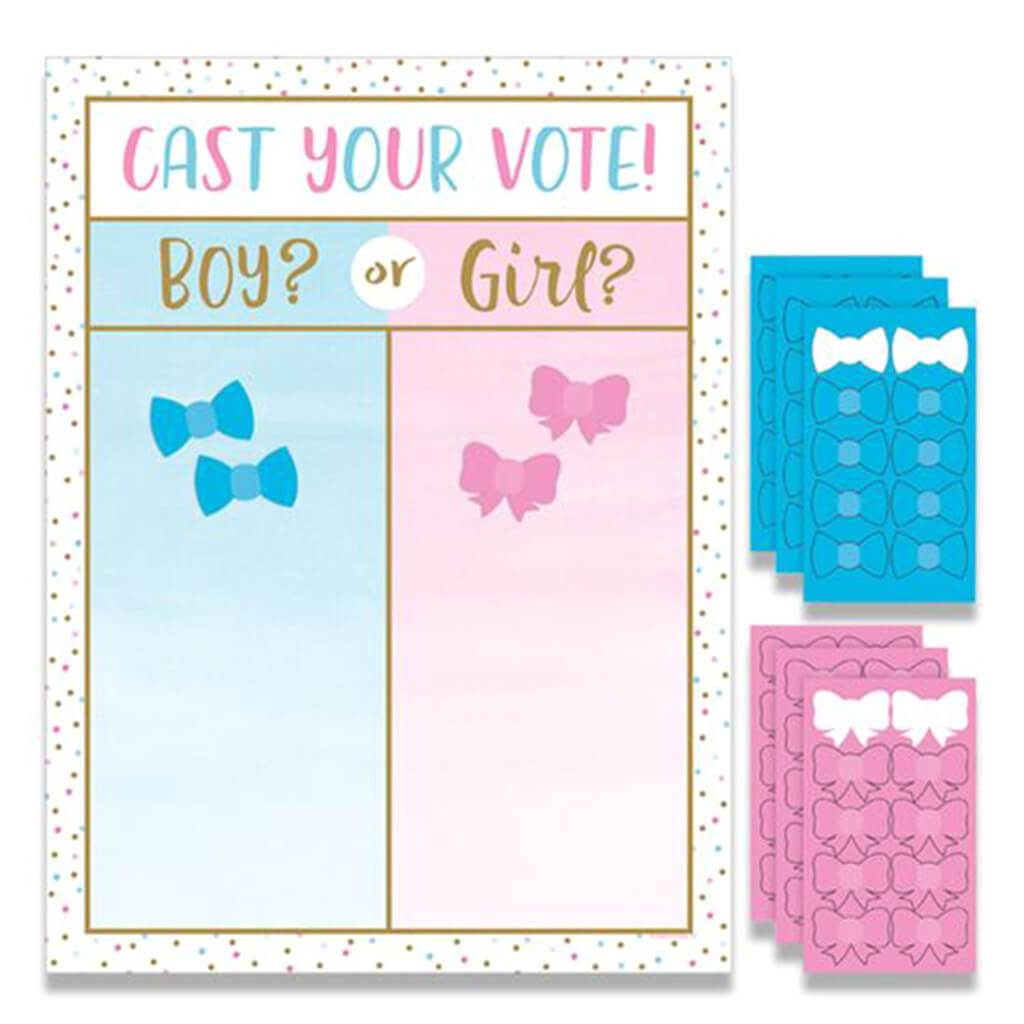 Gender Reveal Balloons Boy or Girl Castvote Baby Shower 