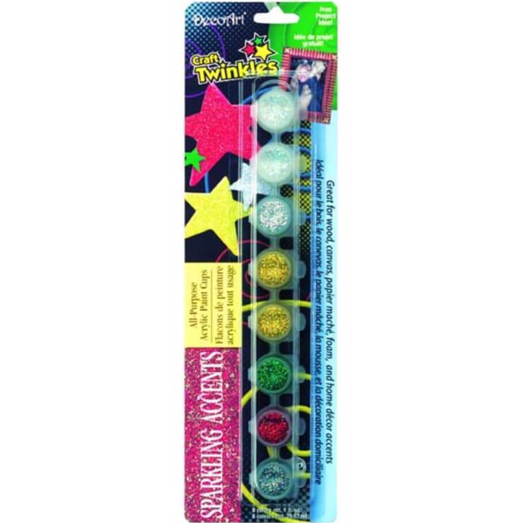 Craft Twinkle Paint Pots 8 Sparkling Accent