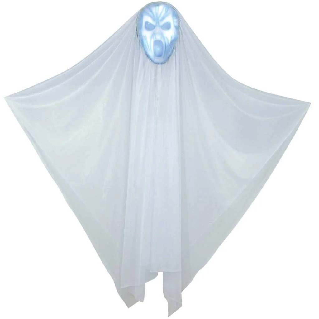 Hanging Light Up Hidden Face Ghost 5ft