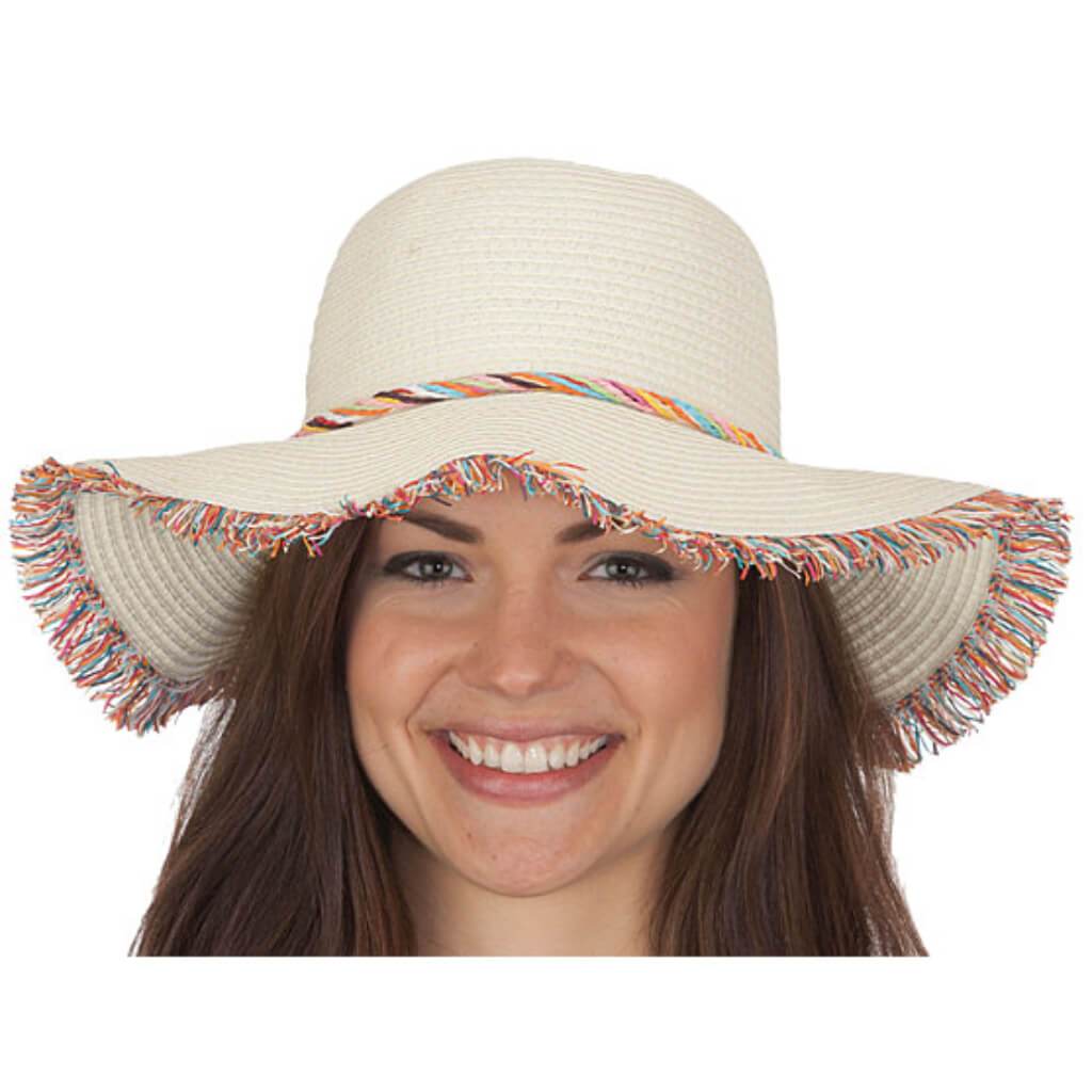 Sun Hat W/Multi-Color Edge 