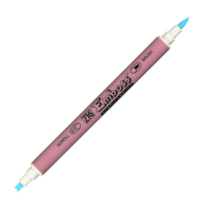 Zig Emboss Scroll & Brush Twin Tip Marker - Clear 