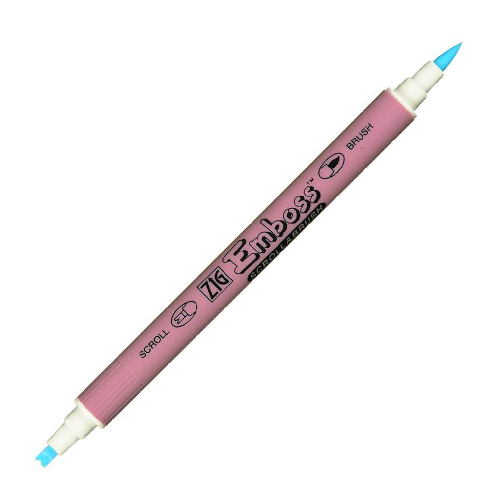Zig Emboss Scroll &amp; Brush Twin Tip Marker - Clear 