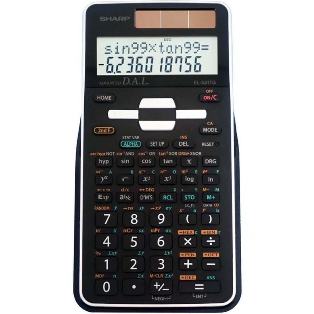 12 DIGIT SCIENTIFIC CALCULATOR 2 LINE WHITE 