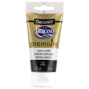 Americana Premium Acrylic Metallic Paint Tube 2.5oz