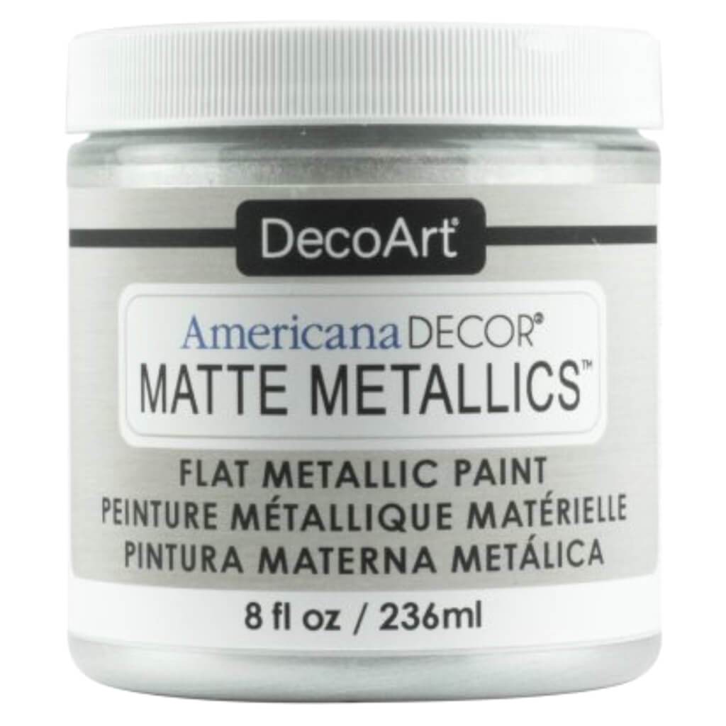 AMERICANA DECOR MATTE METALLIC SOFT SILVER 8OZ