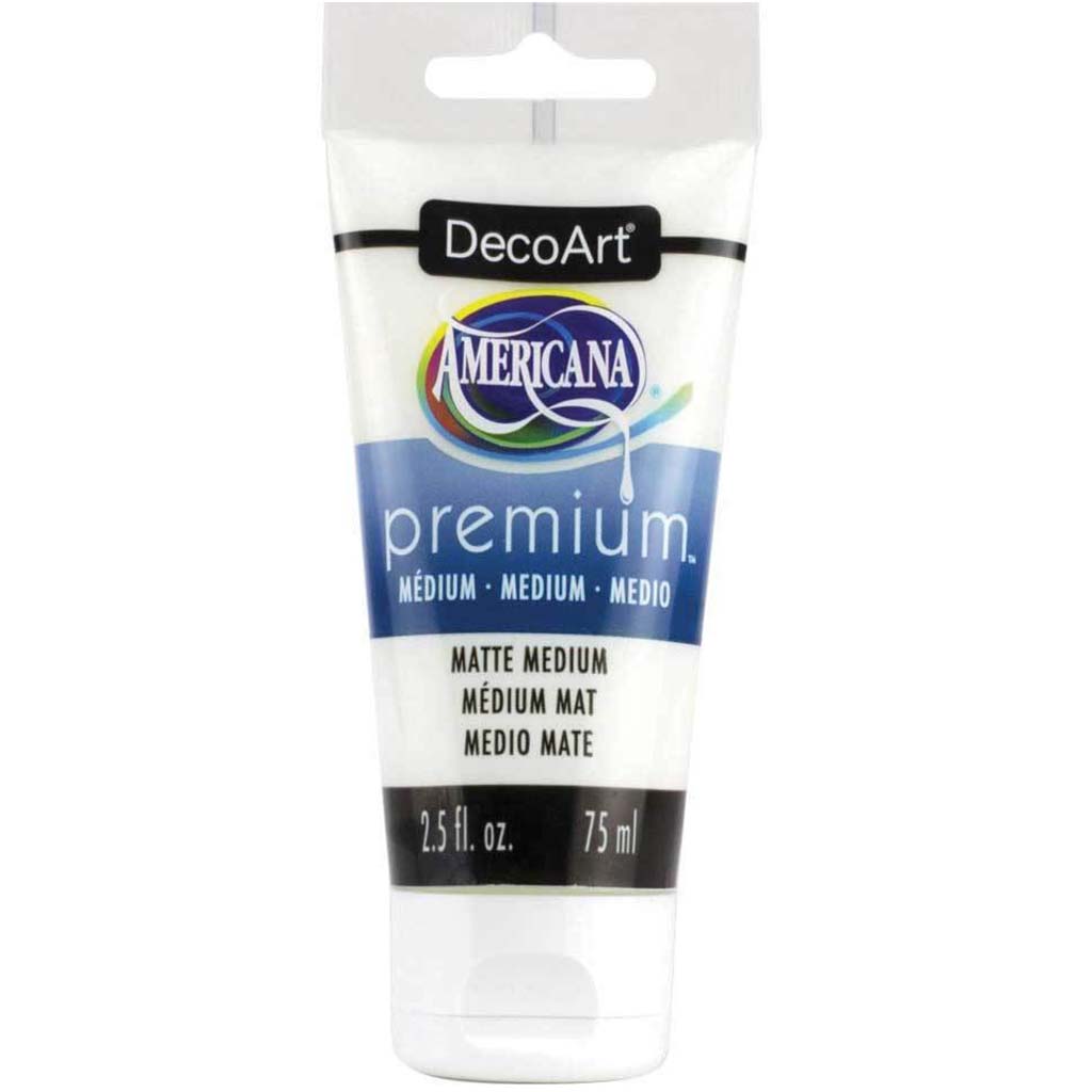 Acrylic Medium Paint Tube Americana Premium 2.54oz Matte