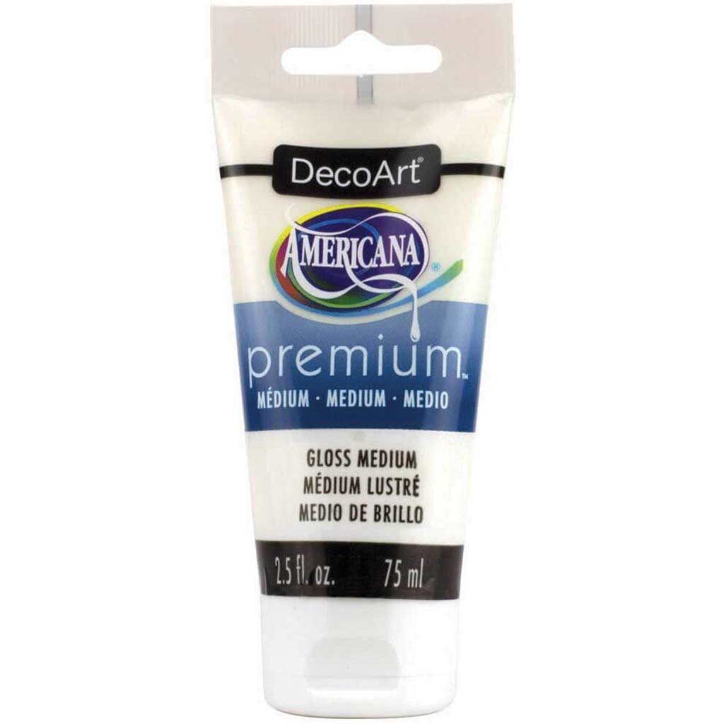 Acrylic Medium Paint Tube Americana Premium 2.54oz Gloss