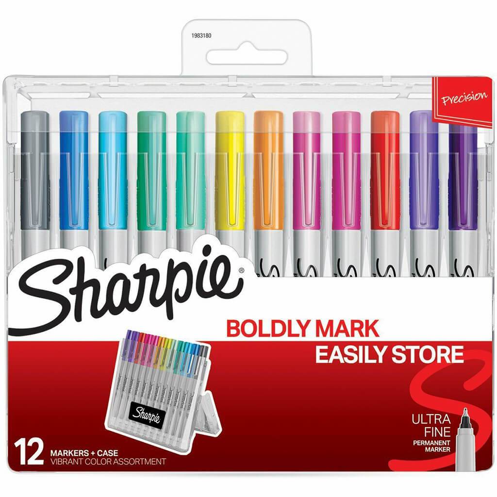 Art Pen Sets Ultra Fine Tip 12 Marker Vibrant Colors Pack