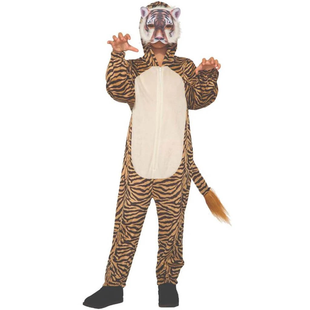 Tiger Jumpsuit &amp; Mask Costume