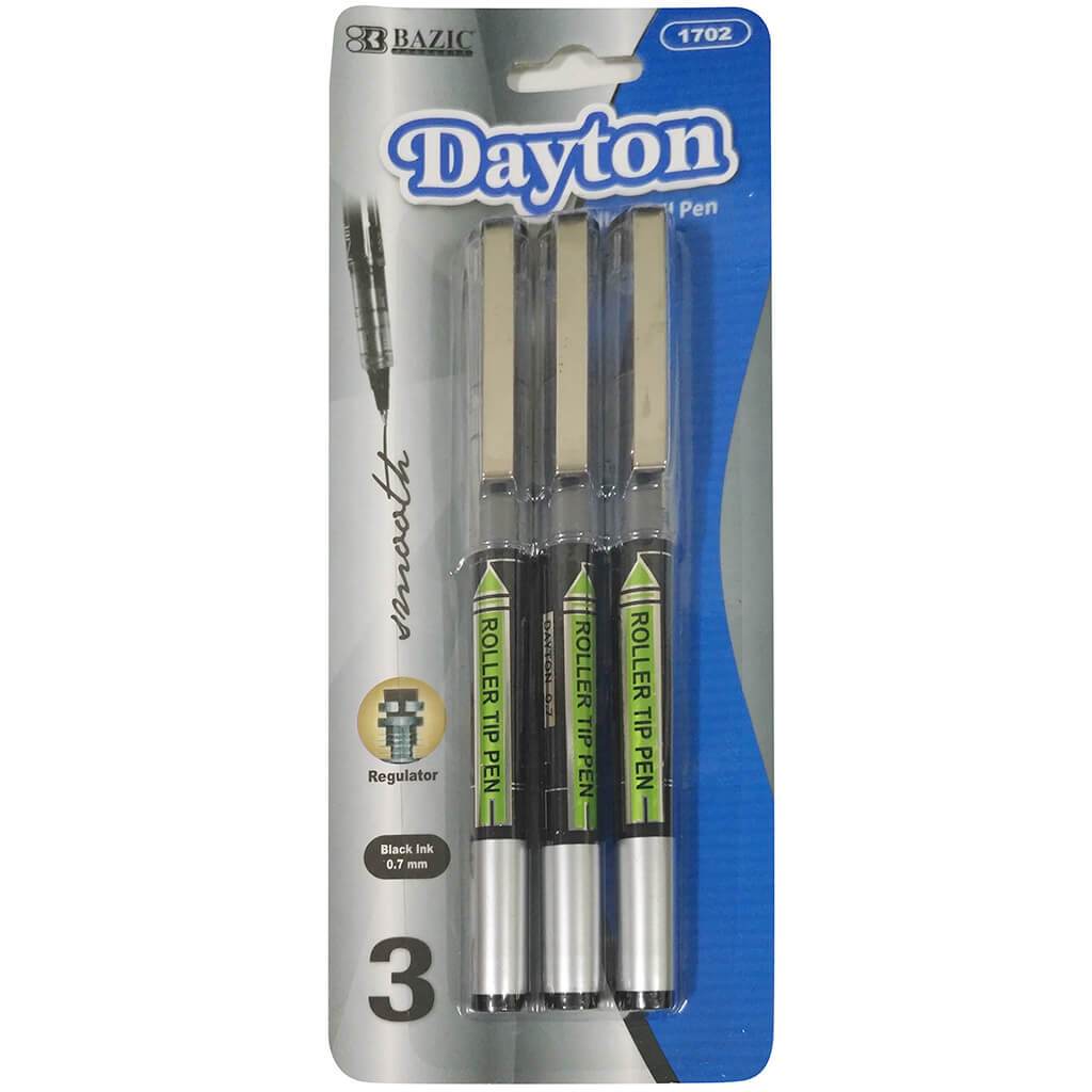 Dayton Black Roller Ball Pen with Metal Clip 