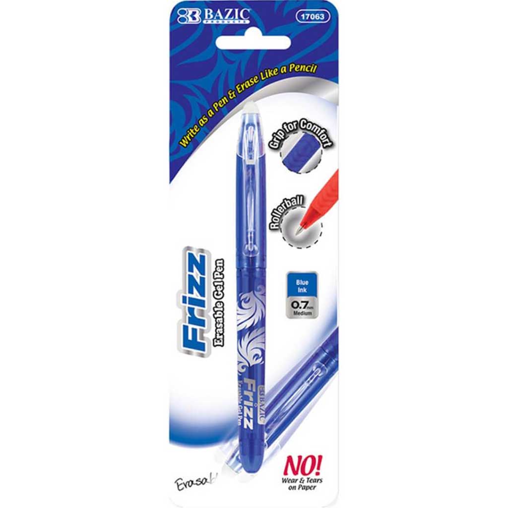 Frizz Blue Erasable Gel Pen With Grip 