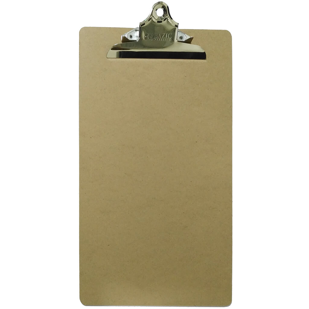 Legal Size Hardboard Clipboard With Sturdy Spring Clip 