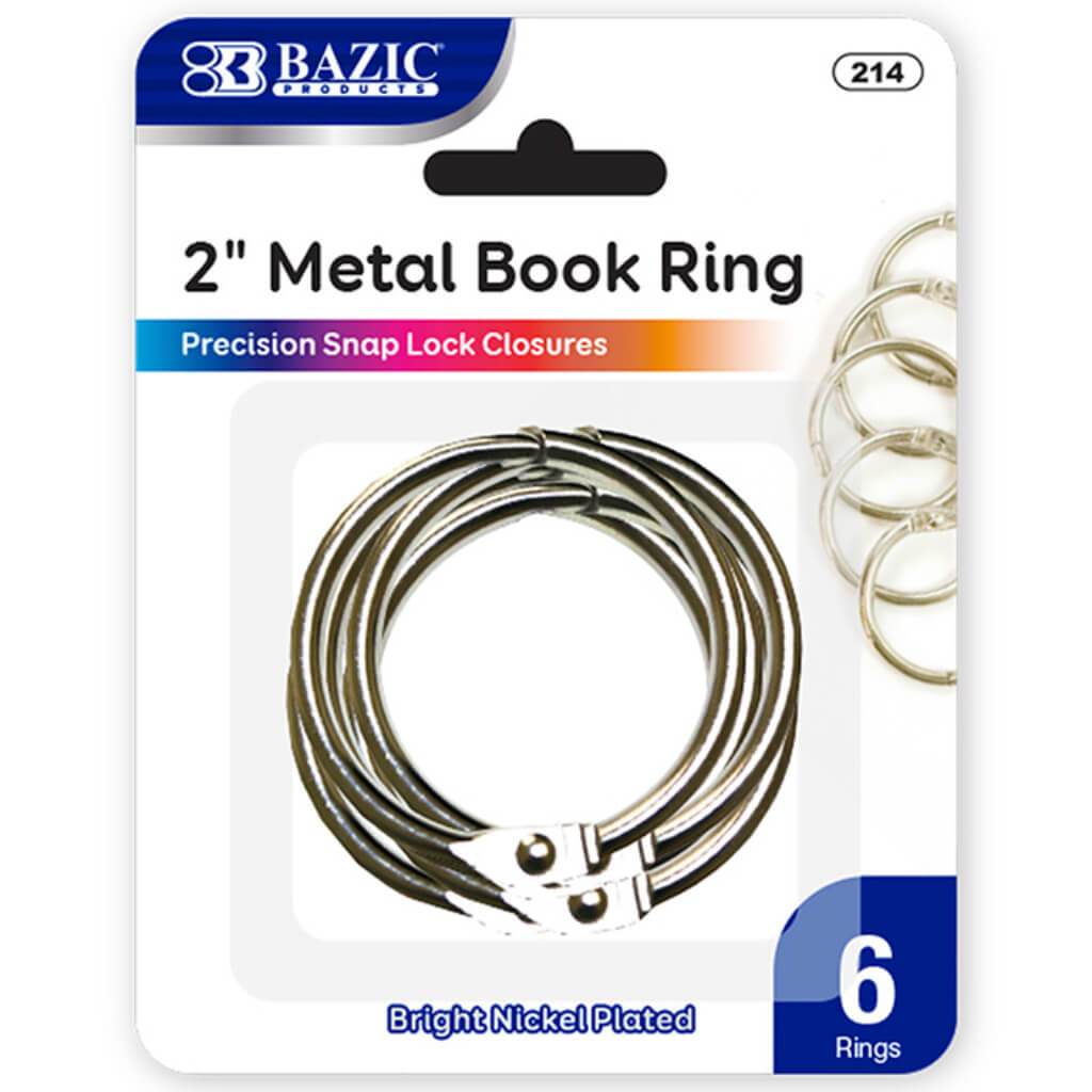 Metal Book Rings 2in 