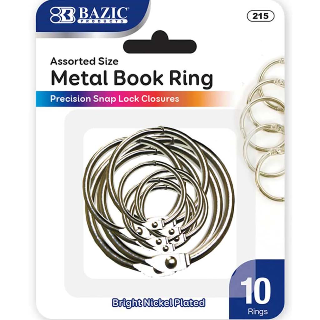 Metal Book Rings Assorted Size 