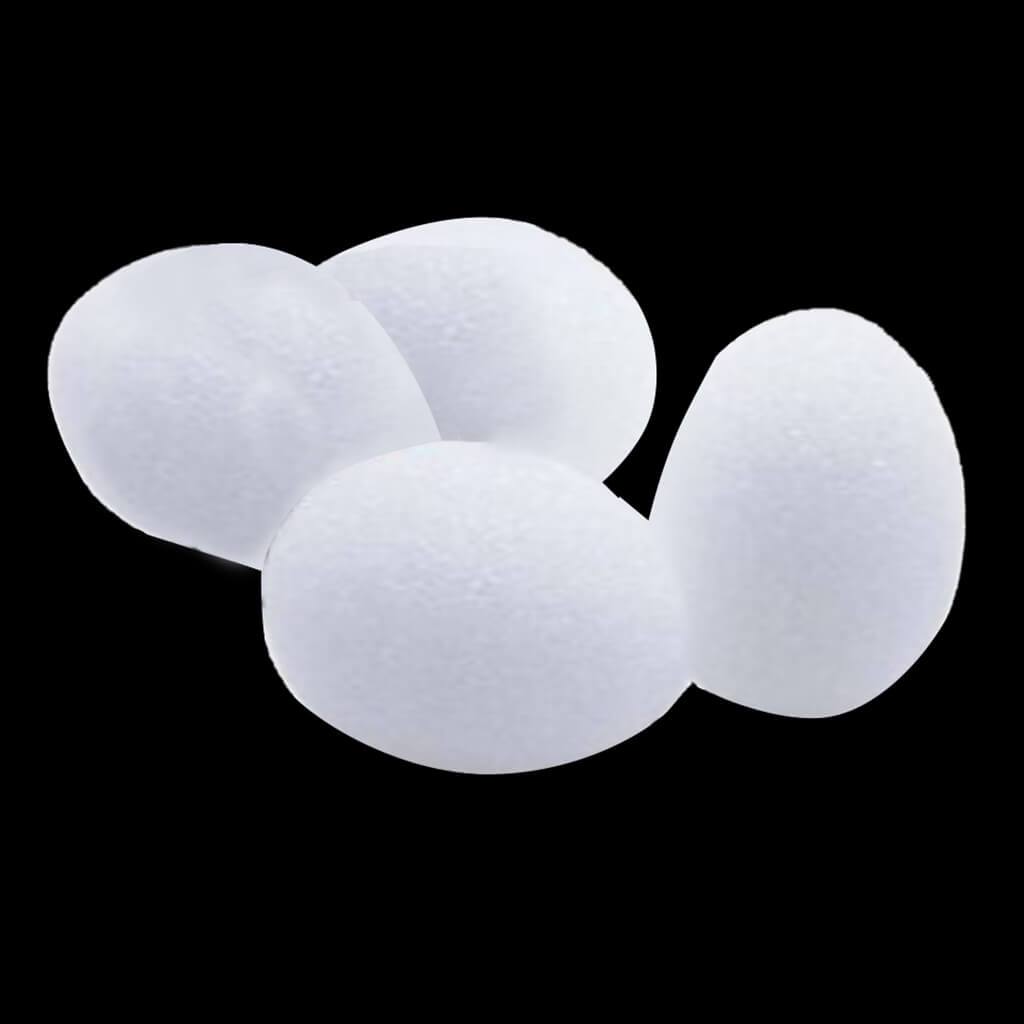 Styrofoam Eggs 1-15/16 White 6pcs