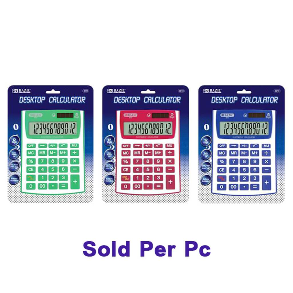 12-Digit Desktop Calculator Dual Power Fancy