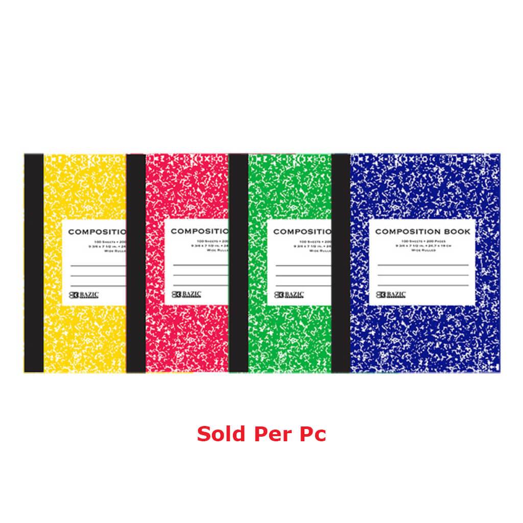 Marble Composition Book Assorted Color 100ct 