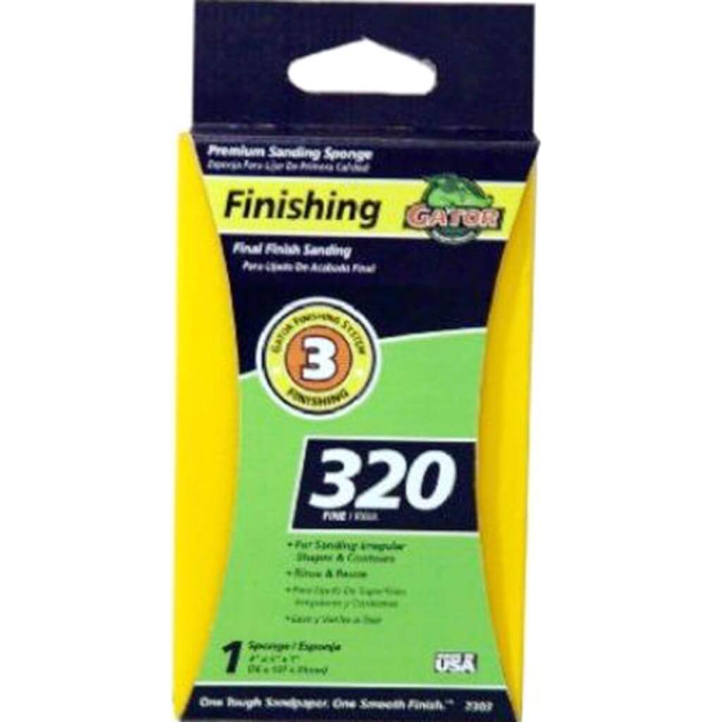 Sanding Sponge 320Grit 3x5x1in