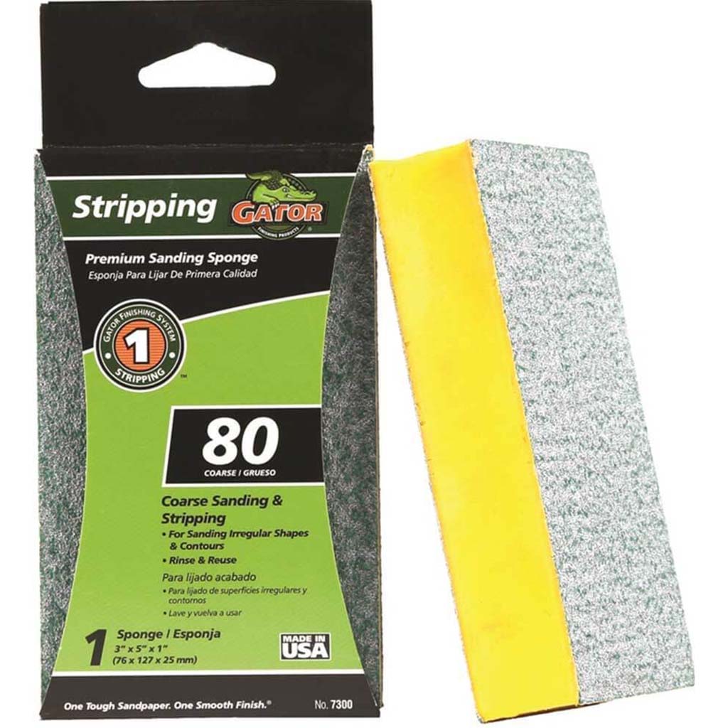SANDING SPONGE 80 GRIT 3X5X1IN 