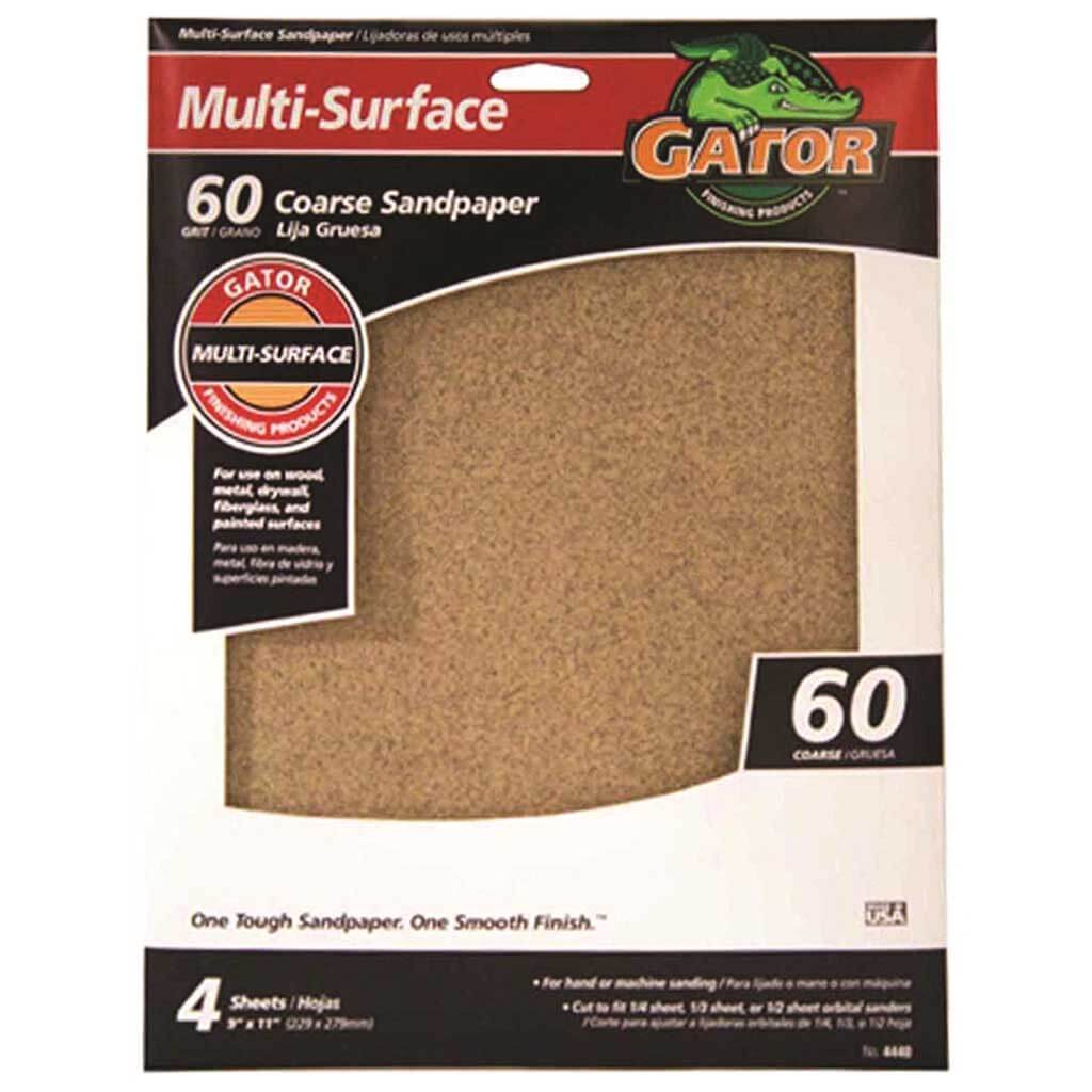 SANDPAPER AL OXIDE 60 9X11IN 