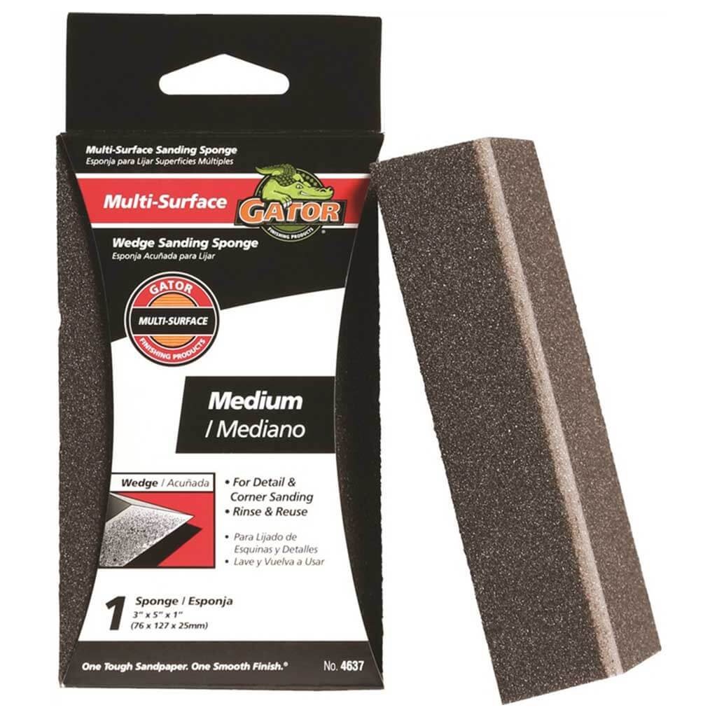 SANDING SPNG WEDGE MED 3X5X1IN 