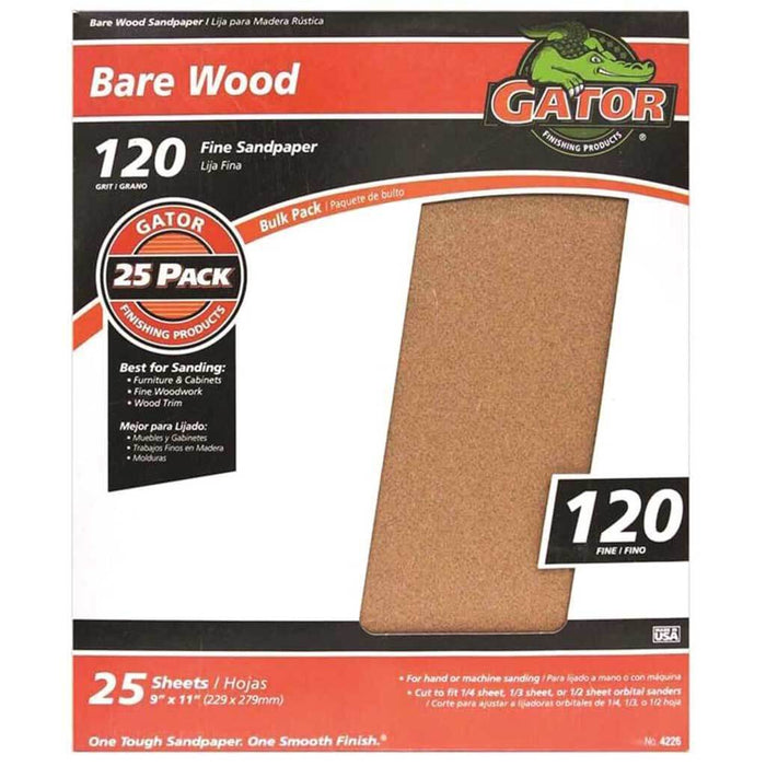 SANDPAPER AL OX 120GRIT 9X11IN 