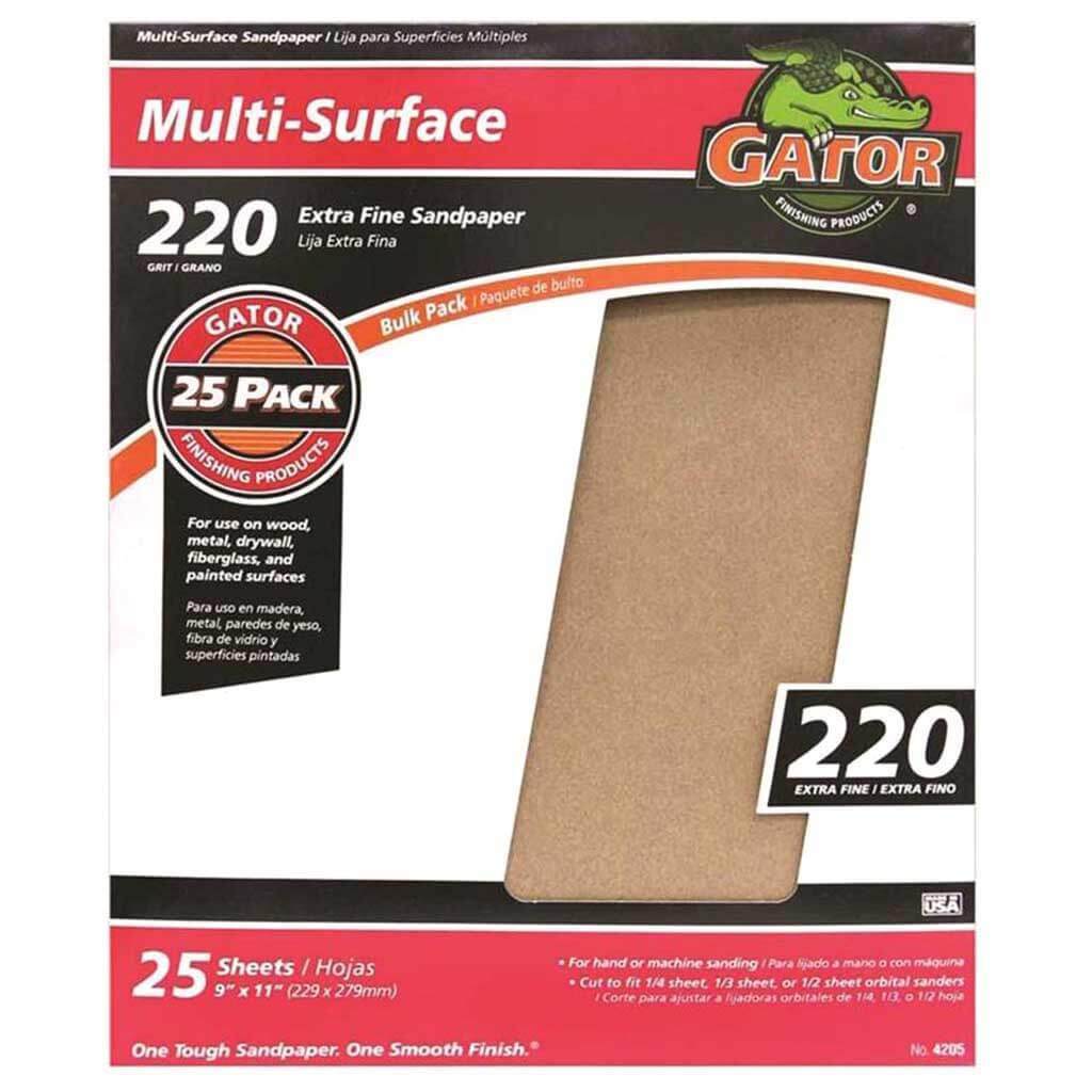 SANDPAPER AL OX 220GRT 9X11IN 