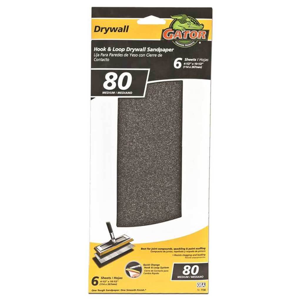 SANDPAPER DRYWALL 4.5X10.25 80 