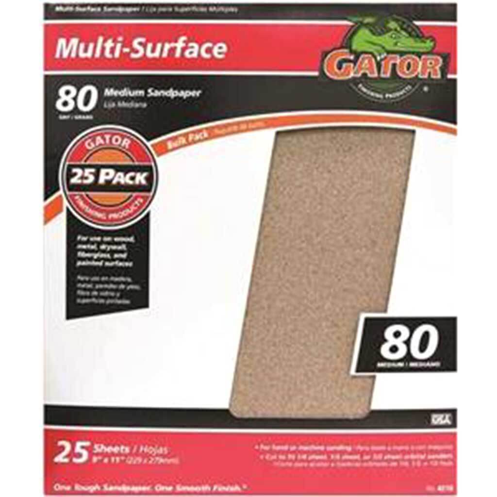 SANDPAPER AL OX 80GRT 9X11IN 