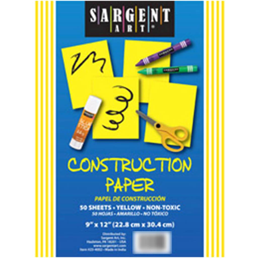 Sargent Art Construction Paper Pack 9in x 12in 50ct