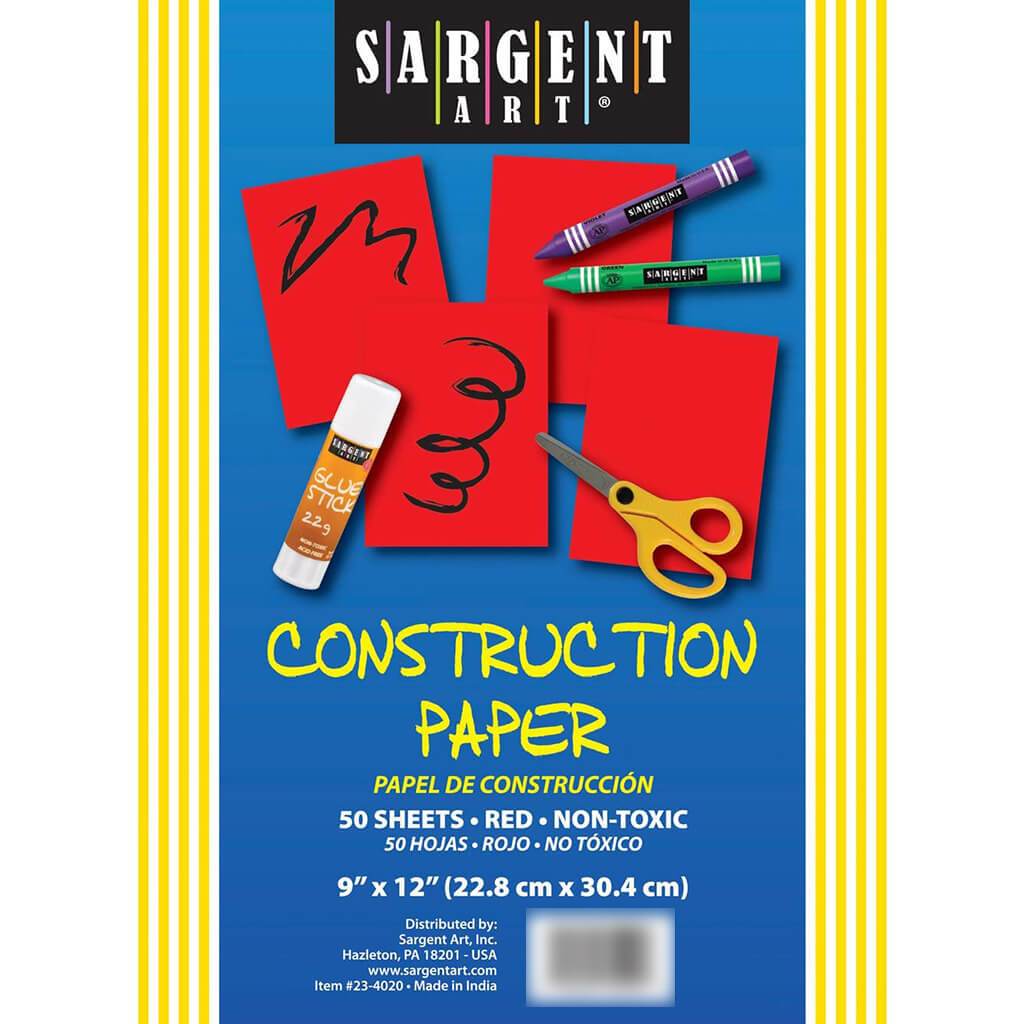 Sargent Art Construction Paper Pack 9in x 12in 50ct