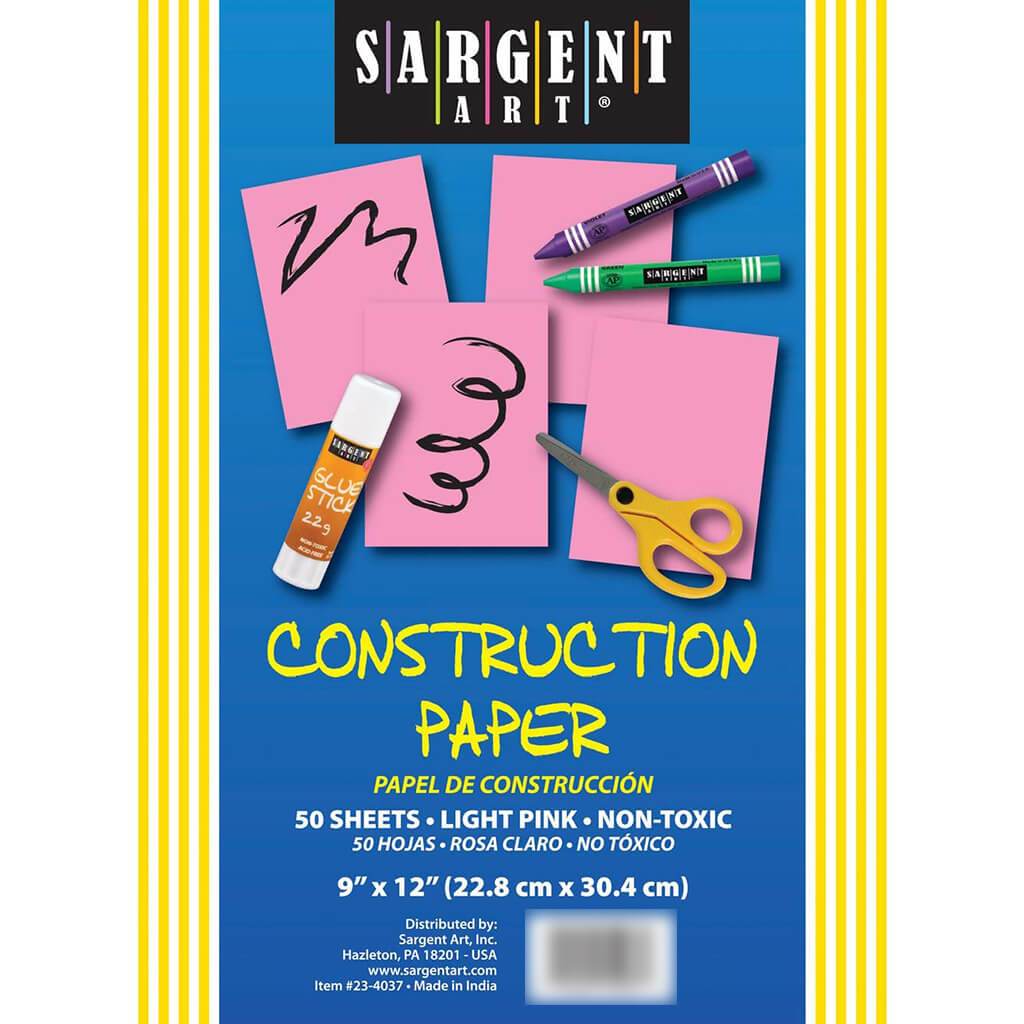 Sargent Art Construction Paper Pack 9in x 12in 50ct