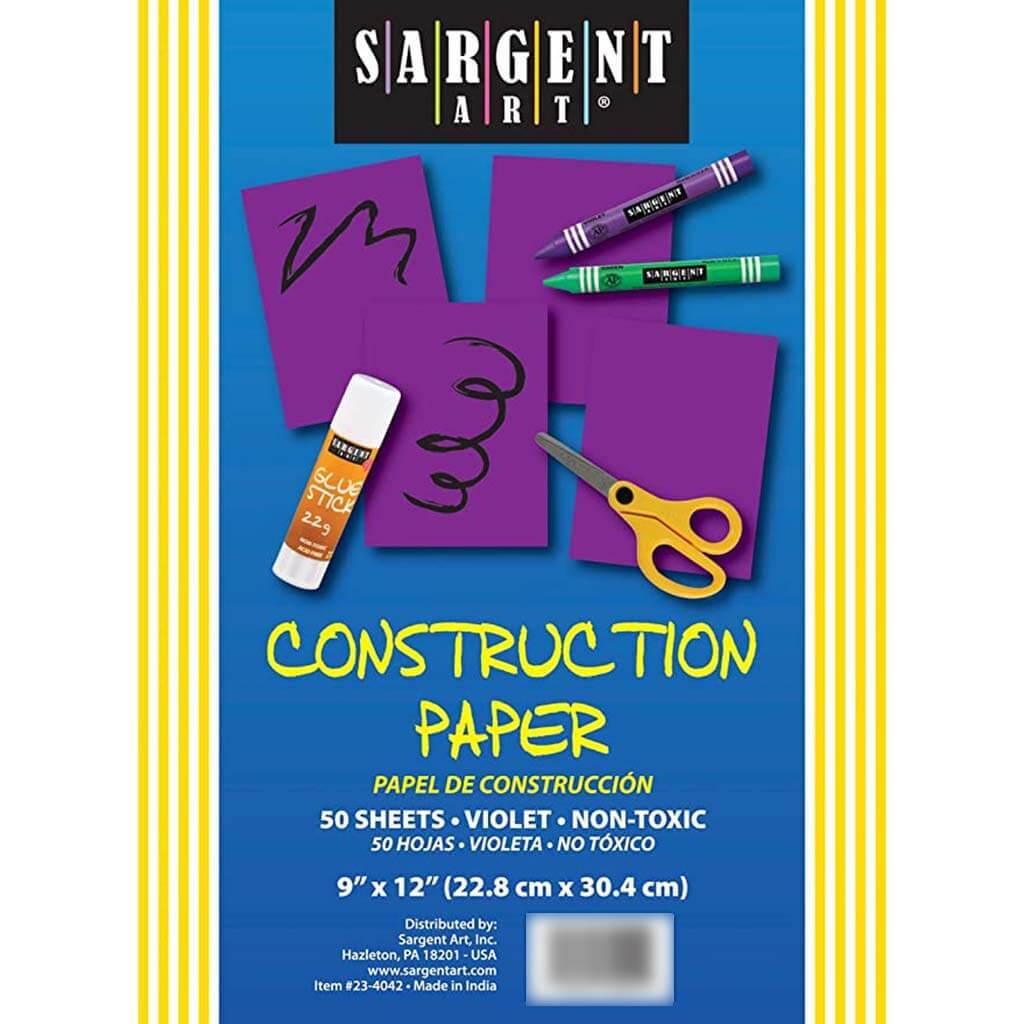 Sargent Art Construction Paper Pack 9in x 12in 50ct