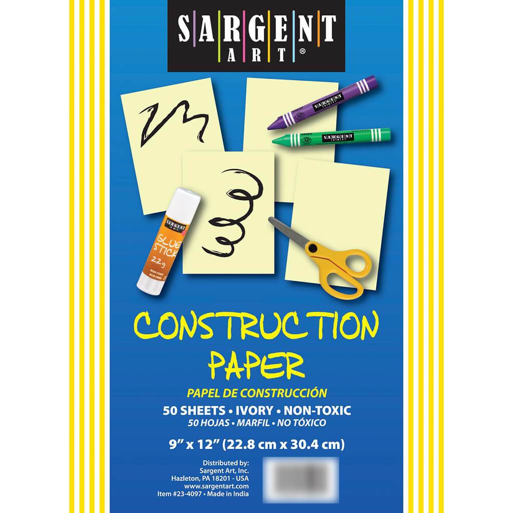 Sargent Art Construction Paper Pack 9in x 12in 50ct