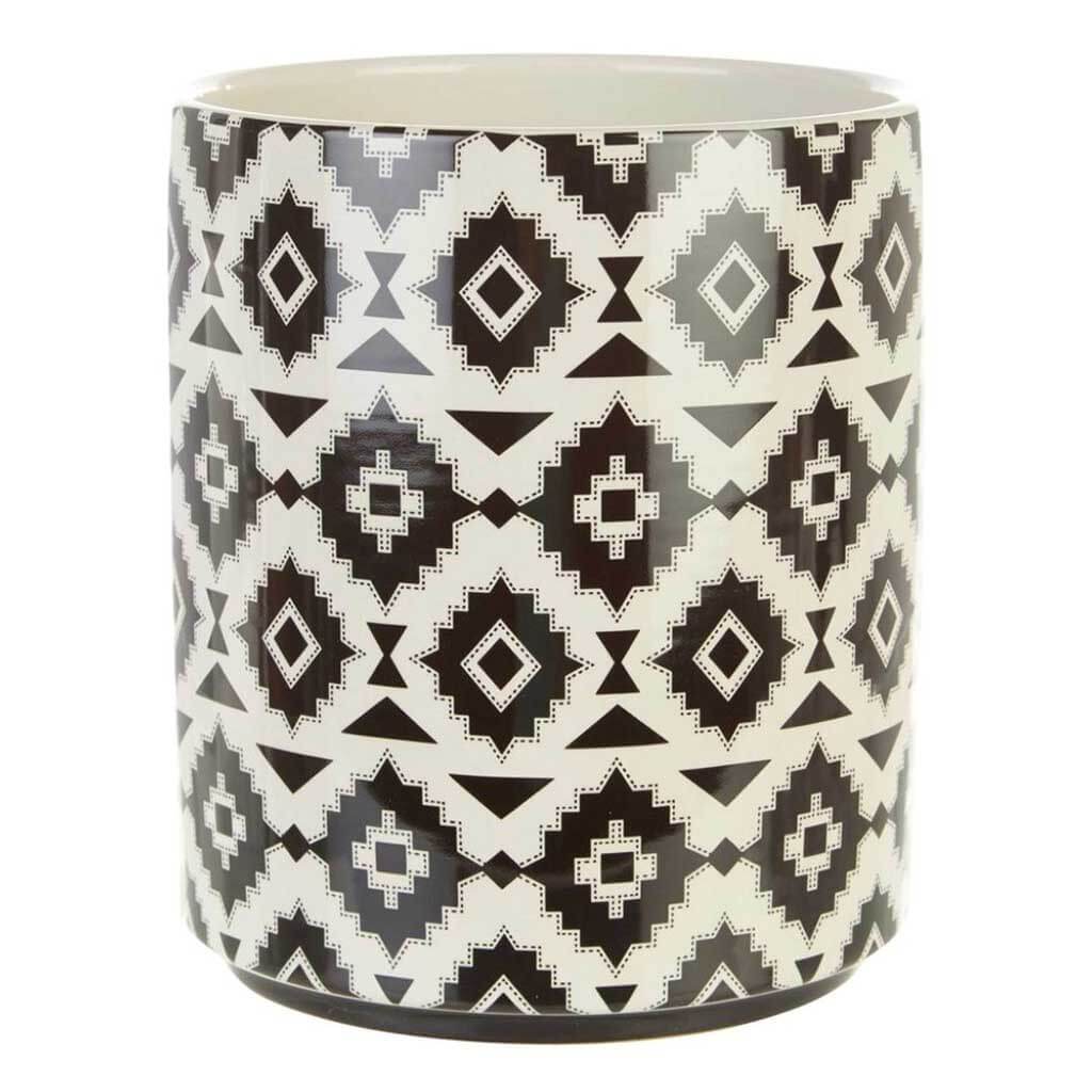 Utensil Holder Black &amp; White Bohemian