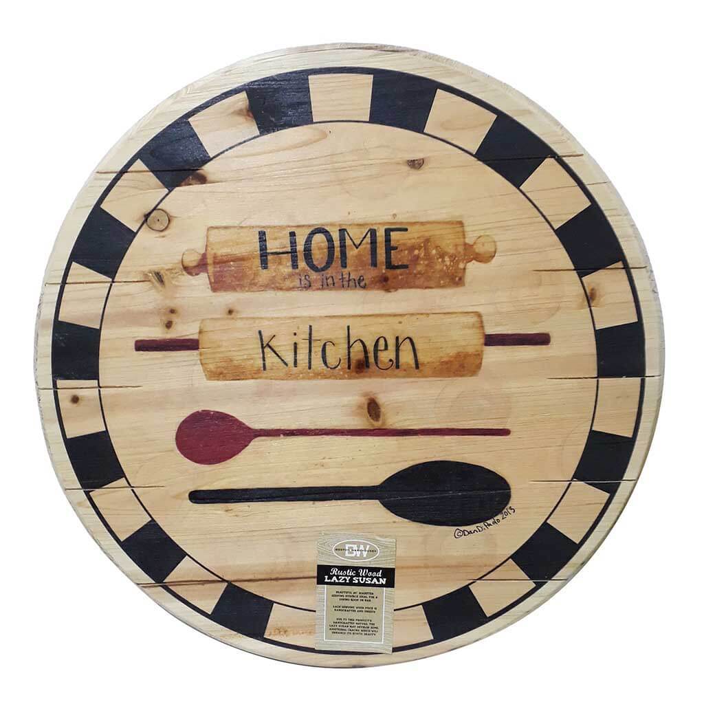 WOOD LAZY SUSAN HOME KITCHEN 