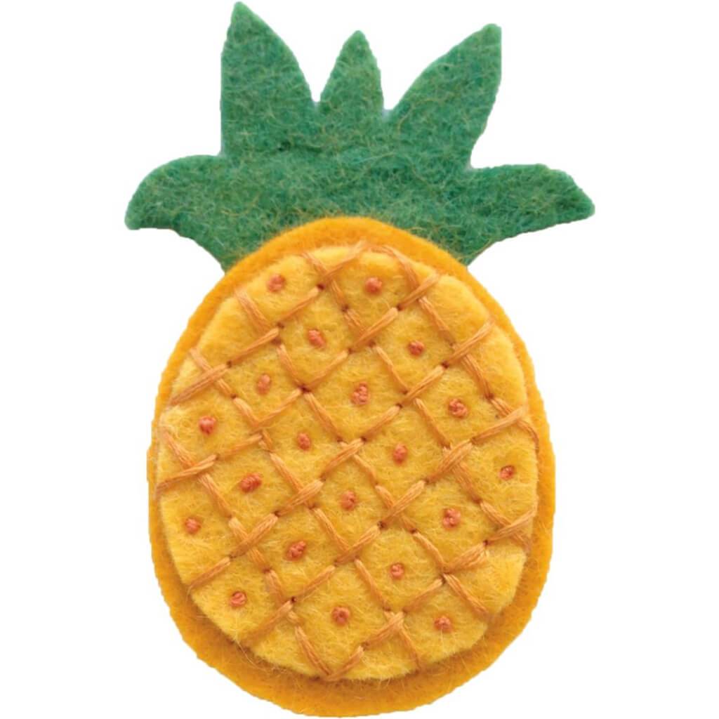 Feltworks Pineapple Felt Embellishment 2.5in x 3.75in 