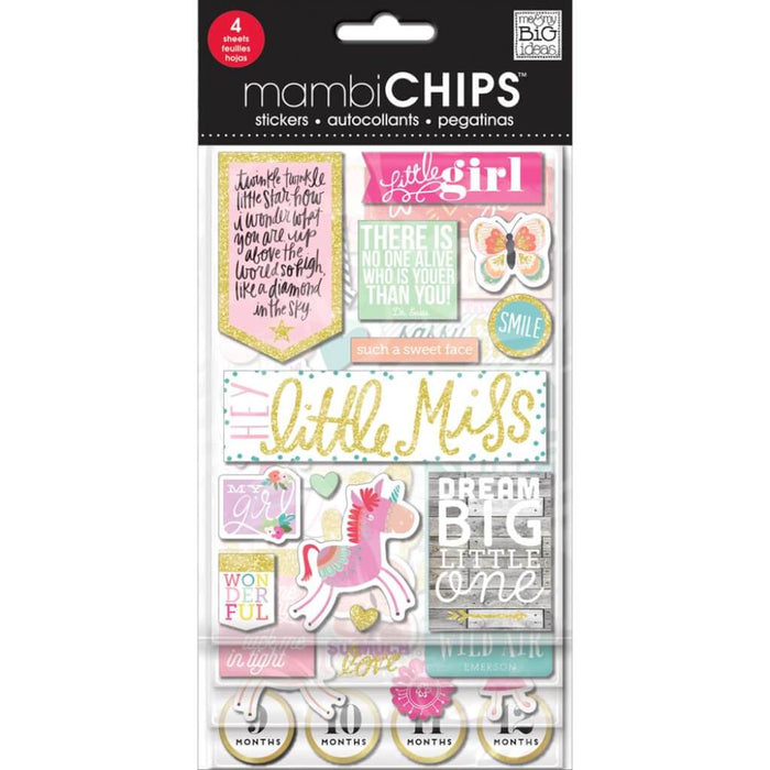 Me & My Big Ideas Chipboard Value Pack Little Girl
