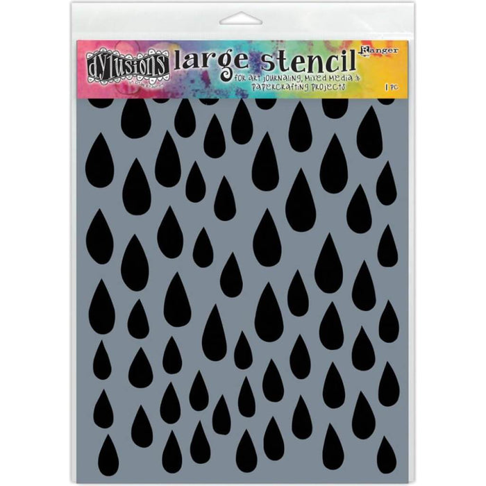 Dyan Reaveley's Dylusions Stencils 9in x 12in Raindrops
