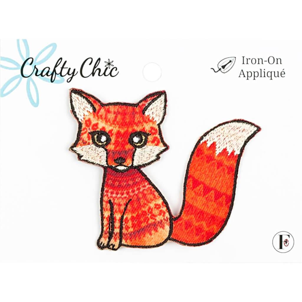 Fabric Editions Crafty Chic Iron On Patch Tribal Fox