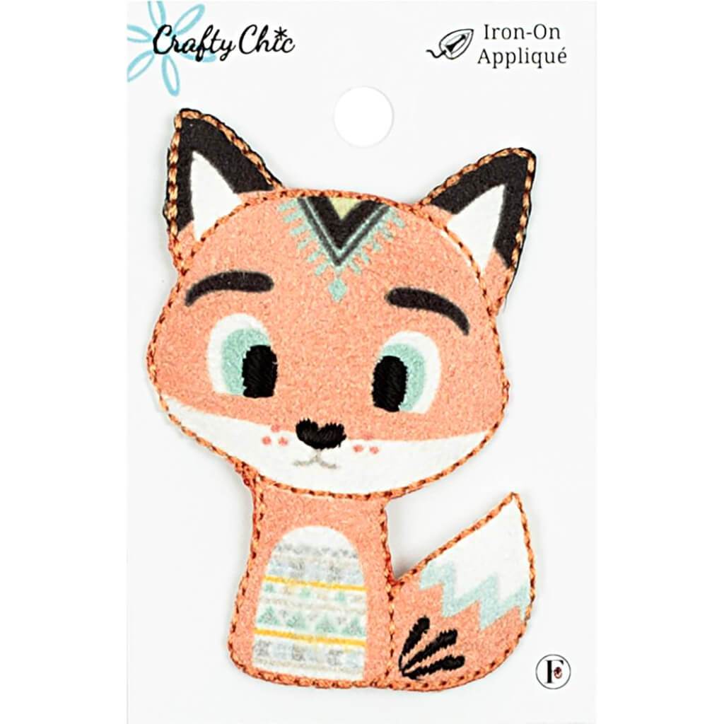 Fabric Editions Crafty Chic Iron On Patch Orange Fox