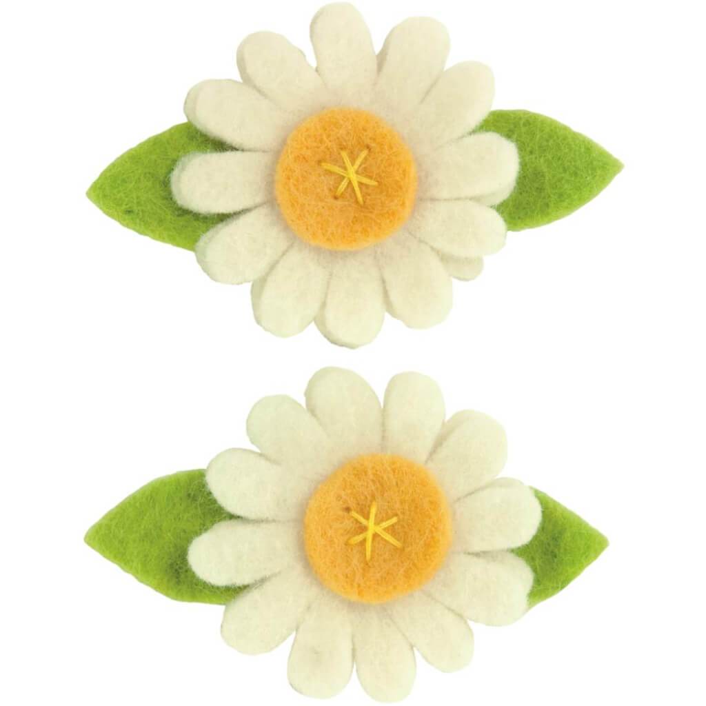 Feltworks Felt Daisies 2/Pkg White 