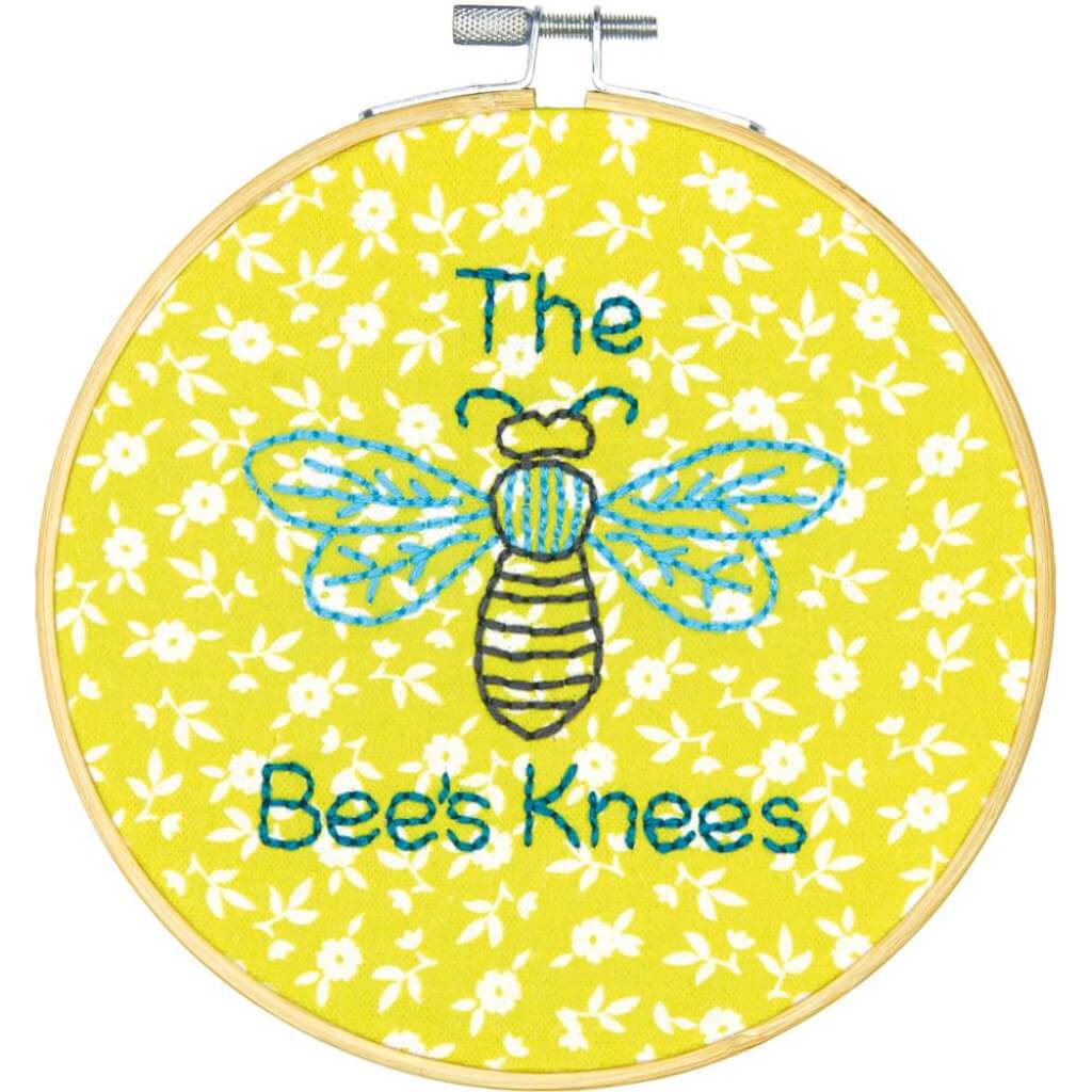 Embroidery Kit 6in The Bees Knees-Stitched In Thread 