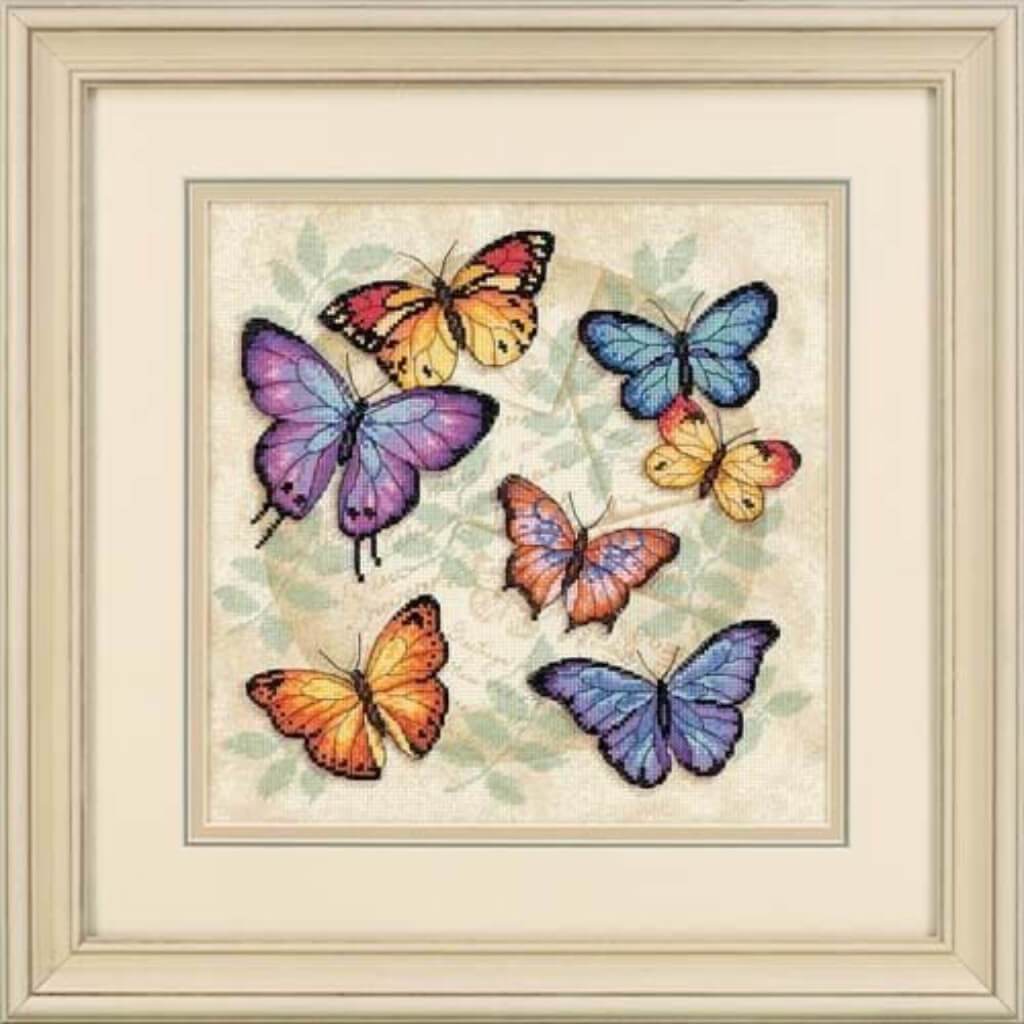 Counted Cross Stitch Kit Butterfly Profusion 11inx11in 