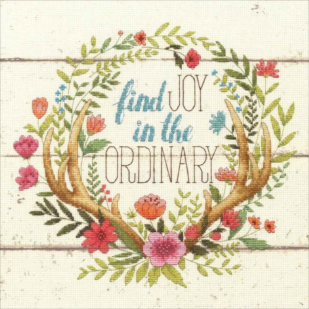 Counted Cross Stitch Kit 12in x 12in Rustic Bloom (14 Count) 